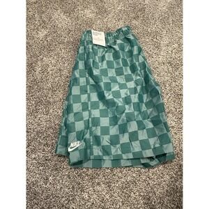 Nike Mens Sportswear Woven Checkerboard Shorts Green FN5098-363 Size‎ Medium NEW